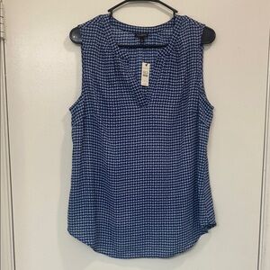 Talbots Blue Sleeveless Blouse